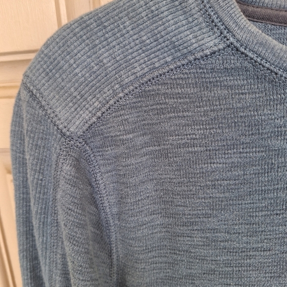 Calvin Klein Jeans Men's Sweater SzM Blue Lng Sleeves Contrast Knit LOGO - Picture 8 of 9